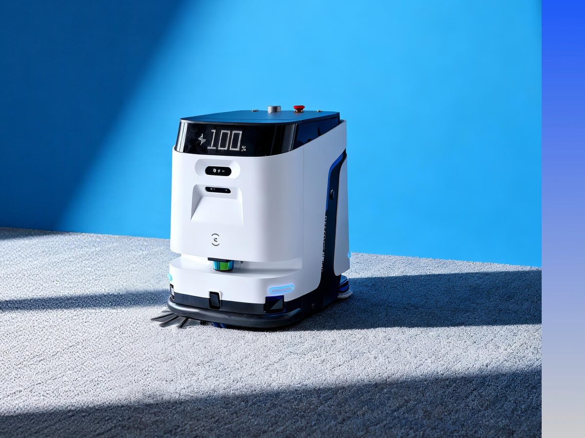 Robot aspirapolvere professionale DEEBOT PRO K1 VAC su moquette